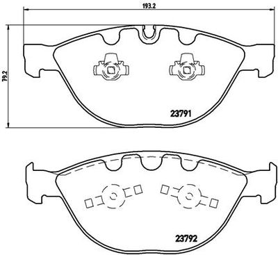 P06047 BREMBO Комплект тормозных колодок, дисковый тормоз