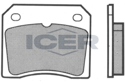 180043 ICER Комплект тормозных колодок, дисковый тормоз