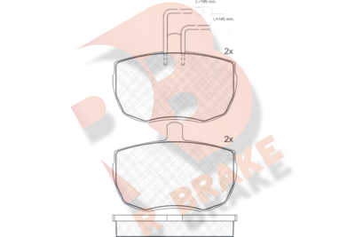 RB0427 R BRAKE Комплект тормозных колодок, дисковый тормоз