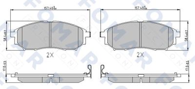 FO846181 FOMAR Friction Комплект тормозных колодок, дисковый тормоз