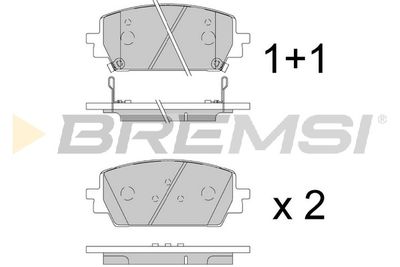 BP3910 BREMSI Комплект тормозных колодок, дисковый тормоз