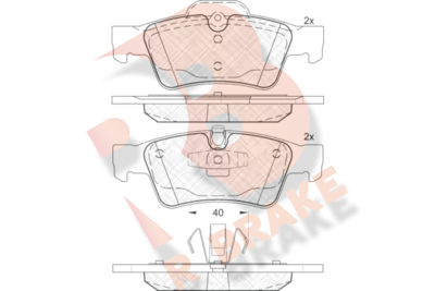 RB1770 R BRAKE Комплект тормозных колодок, дисковый тормоз