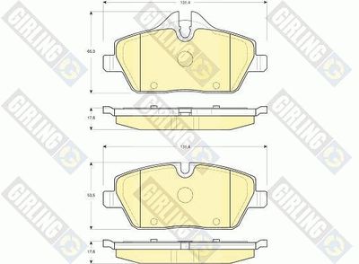 6116111 GIRLING Комплект тормозных колодок, дисковый тормоз