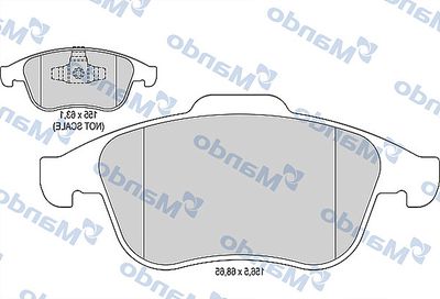 MBF015799 MANDO Комплект тормозных колодок, дисковый тормоз