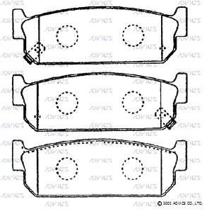 SN812P ADVICS Комплект тормозных колодок, дисковый тормоз