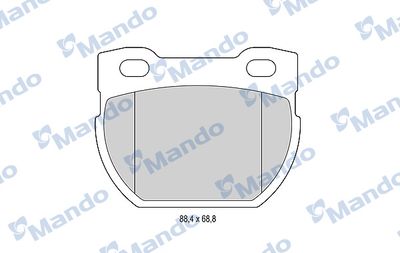 MBF015603 MANDO Комплект тормозных колодок, дисковый тормоз