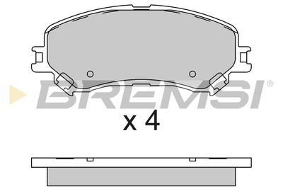 BP3793 BREMSI Комплект тормозных колодок, дисковый тормоз
