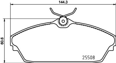 8DB355025671 HELLA PAGID Комплект тормозных колодок, дисковый тормоз