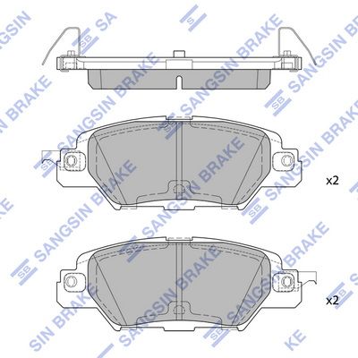 SP1860 Hi-Q Комплект тормозных колодок, дисковый тормоз