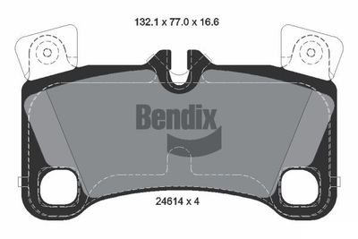 BPD2180 BENDIX Braking Комплект тормозных колодок, дисковый тормоз