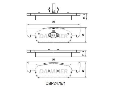 DBP24791 DANAHER Комплект тормозных колодок, дисковый тормоз