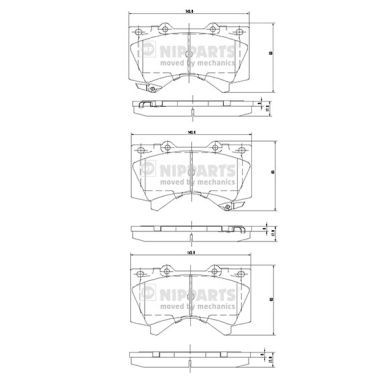 N3602136 NIPPARTS Комплект тормозных колодок, дисковый тормоз