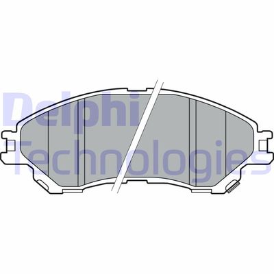 LP2664 DELPHI Комплект тормозных колодок, дисковый тормоз