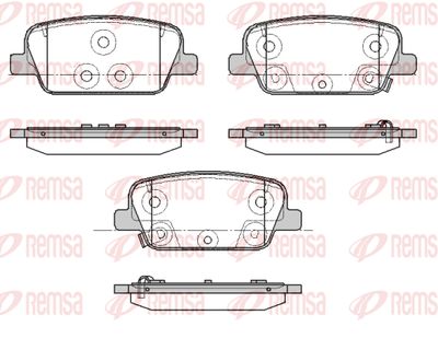 187802 REMSA Комплект тормозных колодок, дисковый тормоз