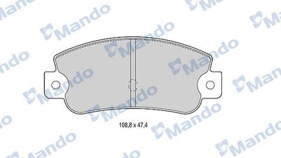 MBF015072 MANDO Комплект тормозных колодок, дисковый тормоз