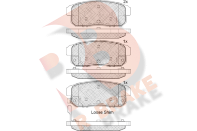 RB1667 R BRAKE Комплект тормозных колодок, дисковый тормоз