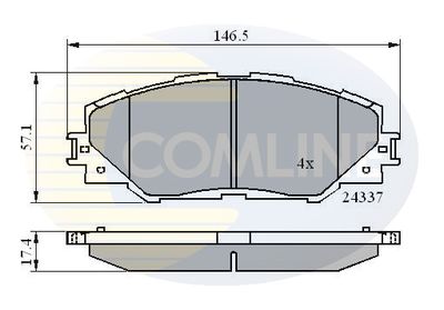 CBP01625 COMLINE Комплект тормозных колодок, дисковый тормоз