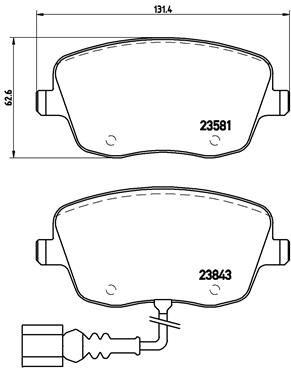 P85077 BREMBO Комплект тормозных колодок, дисковый тормоз