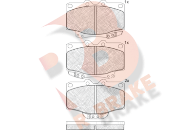 RB1034 R BRAKE Комплект тормозных колодок, дисковый тормоз