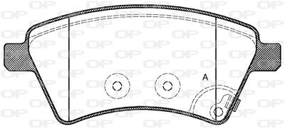 BPA121501 OPEN PARTS Комплект тормозных колодок, дисковый тормоз