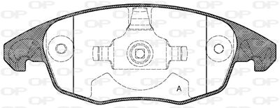 BPA124800 OPEN PARTS Комплект тормозных колодок, дисковый тормоз