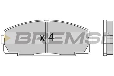 BP2438 BREMSI Комплект тормозных колодок, дисковый тормоз