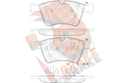 RB2086 R BRAKE Комплект тормозных колодок, дисковый тормоз