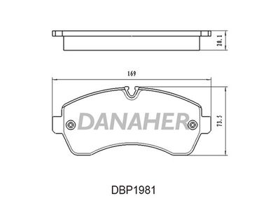DBP1981 DANAHER Комплект тормозных колодок, дисковый тормоз