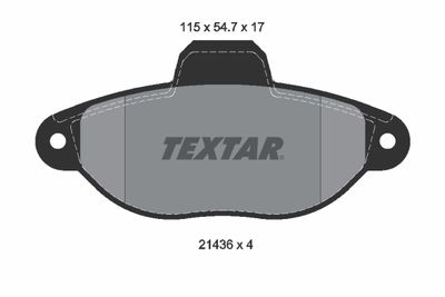 2143602 TEXTAR Комплект тормозных колодок, дисковый тормоз