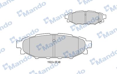 MBF015825 MANDO Комплект тормозных колодок, дисковый тормоз