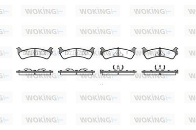 P717312 WOKING Комплект тормозных колодок, дисковый тормоз