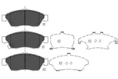 KBP8510 KAVO PARTS Комплект тормозных колодок, дисковый тормоз