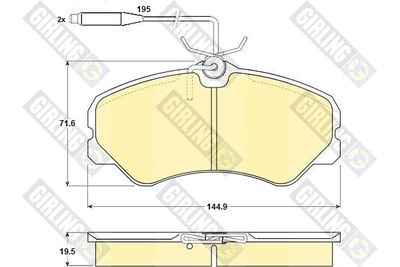 6104471 GIRLING Комплект тормозных колодок, дисковый тормоз