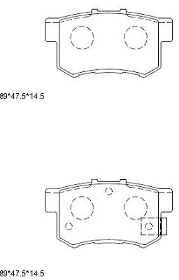 KD1702 ASIMCO Комплект тормозных колодок, дисковый тормоз