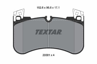 2058101 TEXTAR Комплект тормозных колодок, дисковый тормоз