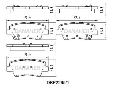 DBP22951 DANAHER Комплект тормозных колодок, дисковый тормоз