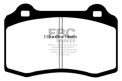 DP1140 EBC Brakes Комплект тормозных колодок, дисковый тормоз