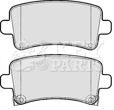 KBP2120 KEY PARTS Комплект тормозных колодок, дисковый тормоз