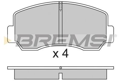 BP2296 BREMSI Комплект тормозных колодок, дисковый тормоз
