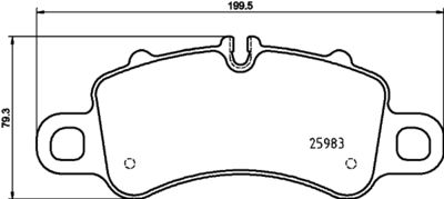 8DB355025601 HELLA PAGID Комплект тормозных колодок, дисковый тормоз