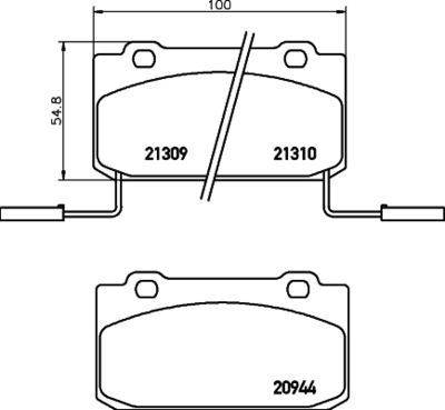 MDB1636 MINTEX Комплект тормозных колодок, дисковый тормоз