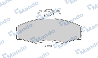 MBF015063 MANDO Комплект тормозных колодок, дисковый тормоз