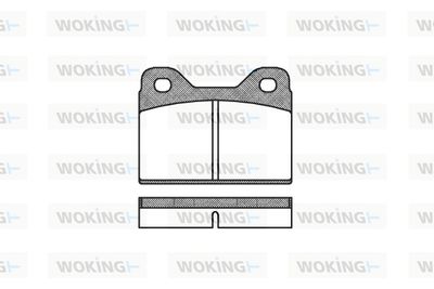 P173300 WOKING Комплект тормозных колодок, дисковый тормоз