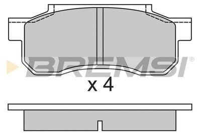 BP2292 BREMSI Комплект тормозных колодок, дисковый тормоз