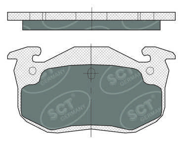 SP385PR SCT - MANNOL Комплект тормозных колодок, дисковый тормоз