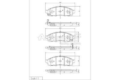 N00993 ASHUKI by Palidium Комплект тормозных колодок, дисковый тормоз