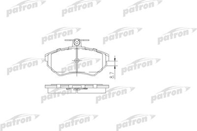 PBP1312 PATRON Комплект тормозных колодок, дисковый тормоз