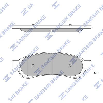 SP1352A Hi-Q Комплект тормозных колодок, дисковый тормоз