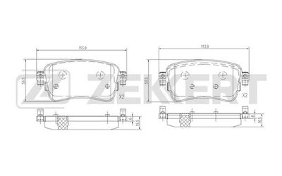 BS1699 ZEKKERT Комплект тормозных колодок, дисковый тормоз