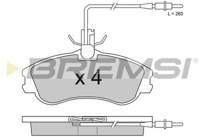 BP2711 BREMSI Комплект тормозных колодок, дисковый тормоз